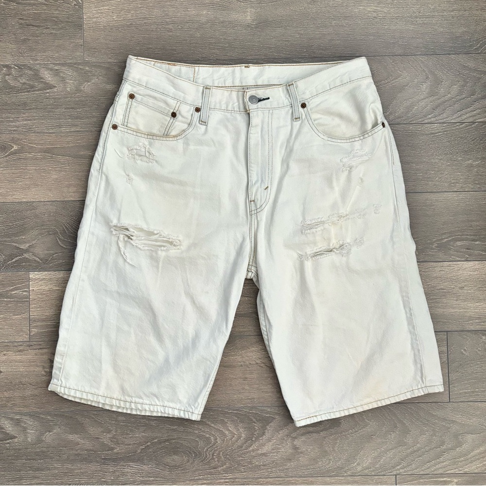 Levis 569 Baggy Ripped Shorts
